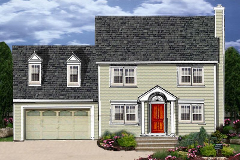 Colonial Style House Plan - 3 Beds 2.5 Baths 1681 Sq/Ft Plan #3-273
