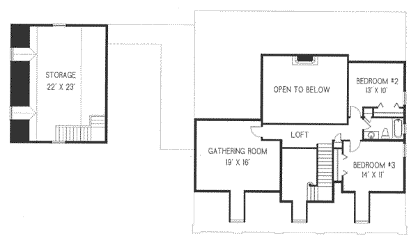 Mediterranean Floor Plan - Upper Floor Plan #76-111