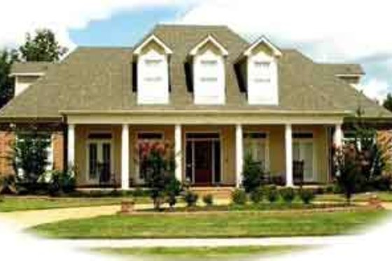 Exterior - Front Elevation for Farmhouse House Plan #81-633 - 4 bed, 3.5 bath