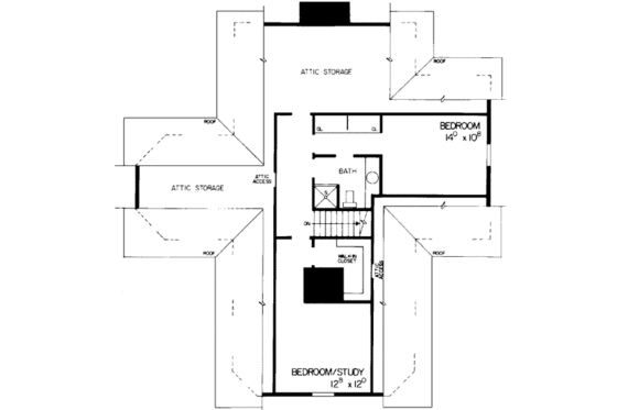 Floor Plan - Other Floor for Farmhouse House Plan #72-186 - 5 bed, 3.5 bath