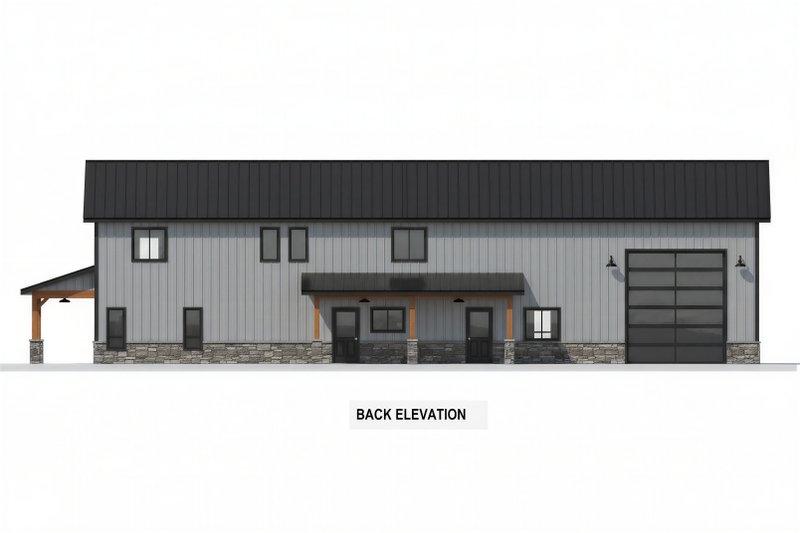 Home Plan - Exterior - Front Elevation 9 for Barndominium House Plan #1084-8 - 3 bed, 2.5 bath