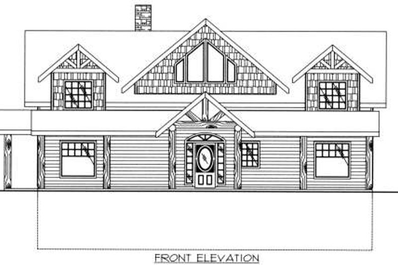 Dream House Plan - Exterior - Other Elevation for Cabin House Plan #117-573 - 4 bed, 3.5 bath