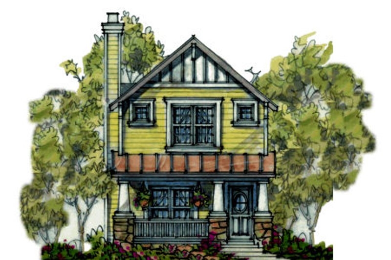 Dream House Plan - Craftsman Exterior - Front Elevation Plan #20-1753
