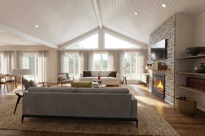 Architectural House Design - Interior - Family Room for Contemporary House Plan #126-308 - 4 bed, 2 bath