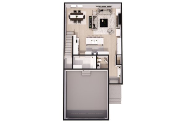 House Design - Floor Plan - Main Floor 1 for Farmhouse House Plan #51-1518 - 4 bed, 2.5 bath