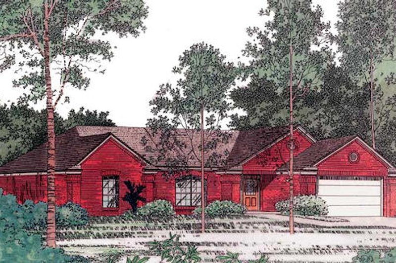 Traditional Style House Plan - 3 Beds 1.5 Baths 1135 Sq/Ft Plan #310-808