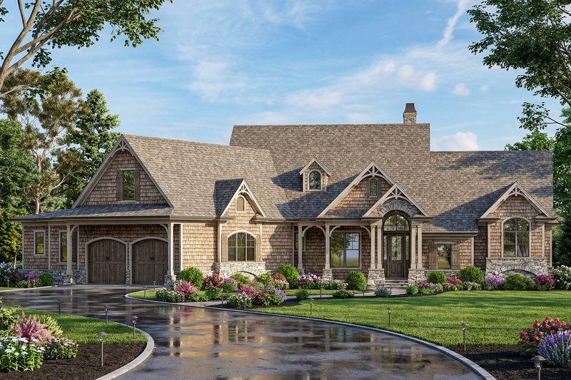 Dream House Plan - Exterior - Front Elevation 4 for Country House Plan #54-715 - 3 bed, 4 bath