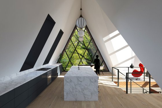 Interior - Family Room for Modern House Plan #933-16 - 3 bed, 2 bath