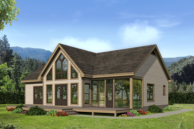 Home Plan - Exterior - Rear Elevation for Country House Plan #932-35 - 2 bed, 2 bath