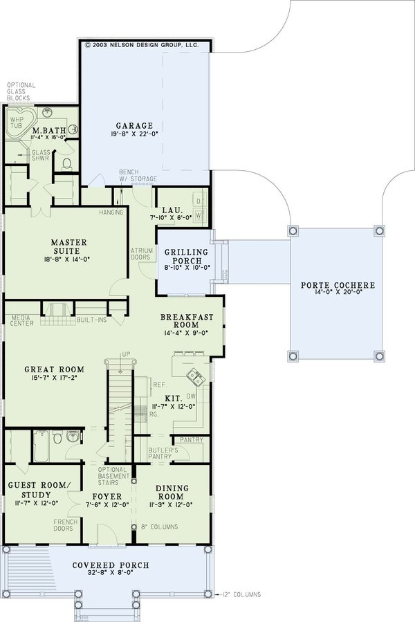 Dream House Plan - Colonial Floor Plan - Main Floor Plan #17-2117
