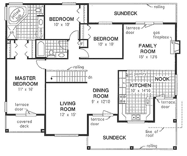 Mediterranean Floor Plan - Main Floor Plan #18-253