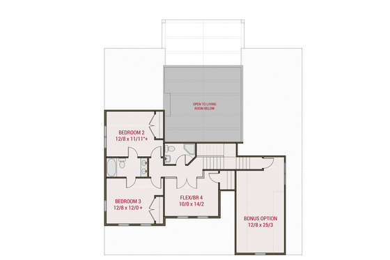 Floor Plan - Upper Floor for Farmhouse House Plan #461-103 - 5 bed, 4 bath
