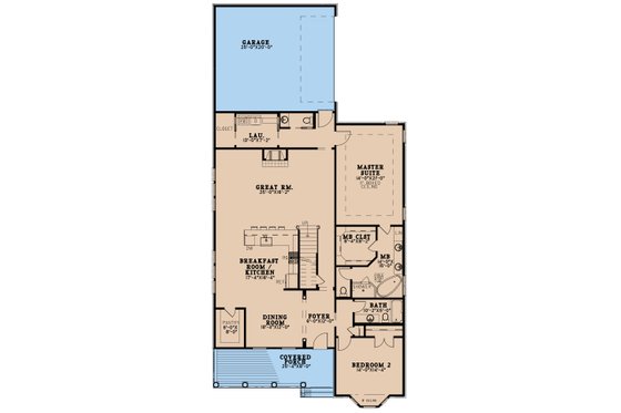Floor Plan - Main Floor for Traditional House Plan #923-272 - 4 bed, 3.5 bath