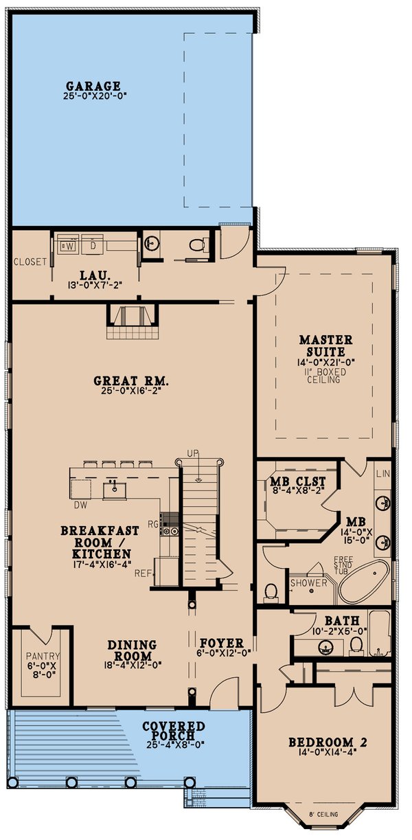 Home Plan - Traditional Floor Plan - Main Floor Plan #923-272