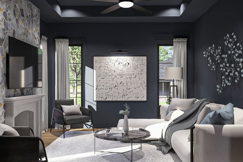 Home Plan - Interior - Family Room 1 for Modern House Plan #455-372 - 3 bed, 2.5 bath
