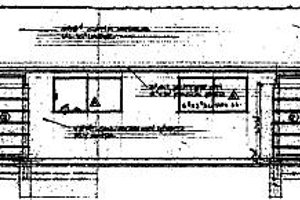 Exterior - Rear Elevation for Ranch House Plan #303-144 - 1 bed, 1 bath