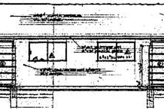 Exterior - Rear Elevation for Ranch House Plan #303-144 - 1 bed, 1 bath