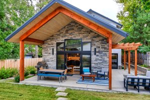 Exterior - Rear Elevation for Farmhouse House Plan #1042-23 - 3 bed, 2.5 bath