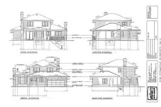 Exterior - Rear Elevation for Traditional House Plan #47-209 - 3 bed, 2.5 bath