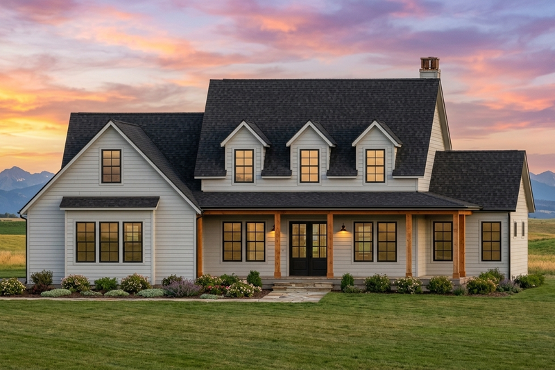 Home Plan - Exterior - Front Elevation 3 for Farmhouse House Plan #1096-206 - 4 bed, 3.5 bath