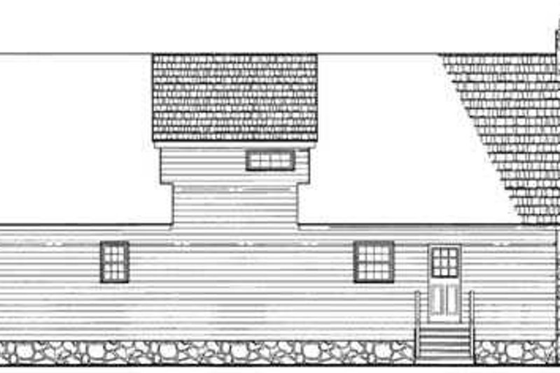Architectural House Design - Exterior - Rear Elevation for Cottage House Plan #72-117 - 2 bed, 3 bath