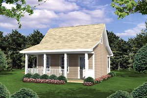 Cottage Exterior - Front Elevation Plan #21-205