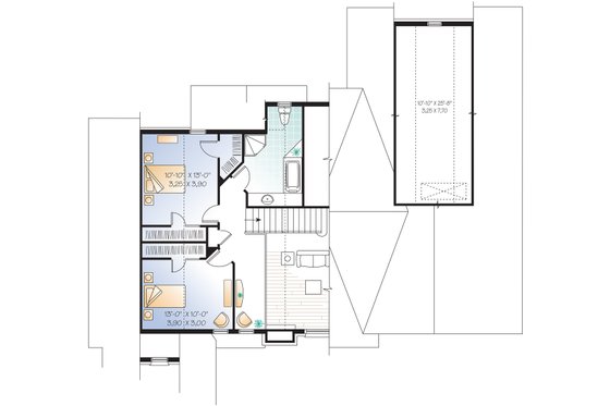 Floor Plan - Upper Floor for Craftsman House Plan #23-419 - 5 bed, 3.5 bath