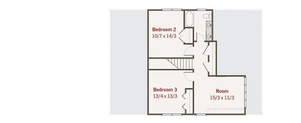 Craftsman Floor Plan - Upper Floor Plan #461-37