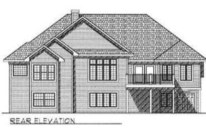 Exterior - Rear Elevation for Traditional House Plan #70-336 - 2 bed, 2 bath
