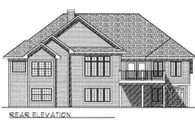 Architectural House Design - Exterior - Rear Elevation for Traditional House Plan #70-336 - 2 bed, 2 bath