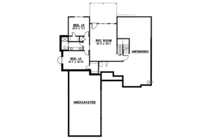 Floor Plan - Lower Floor for Traditional House Plan #67-793 - 4 bed, 3 bath