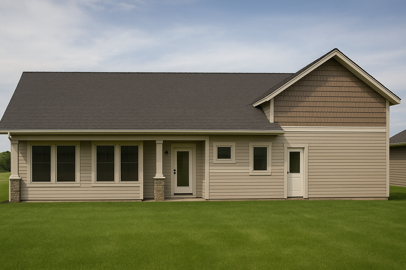 Architectural House Design - Exterior - Rear Elevation for Craftsman House Plan #112-304 - 3 bed, 2.5 bath
