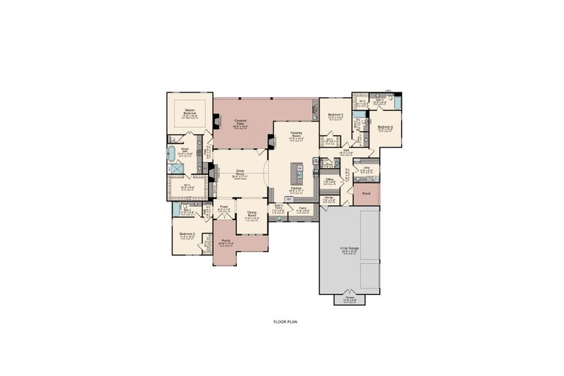 House Plan Design - Floor Plan - Main Floor for Farmhouse House Plan #1081-9 - 4 bed, 4.5 bath