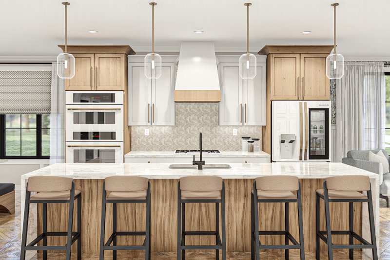House Blueprint - Interior - Kitchen for Modern House Plan #455-658 - 4 bed, 3.5 bath