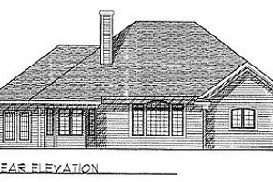 Exterior - Rear Elevation for Traditional House Plan #70-291 - 3 bed, 2.5 bath
