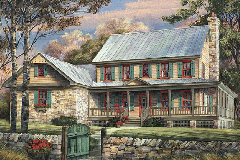 Home Plan - Country Exterior - Front Elevation Plan #137-255