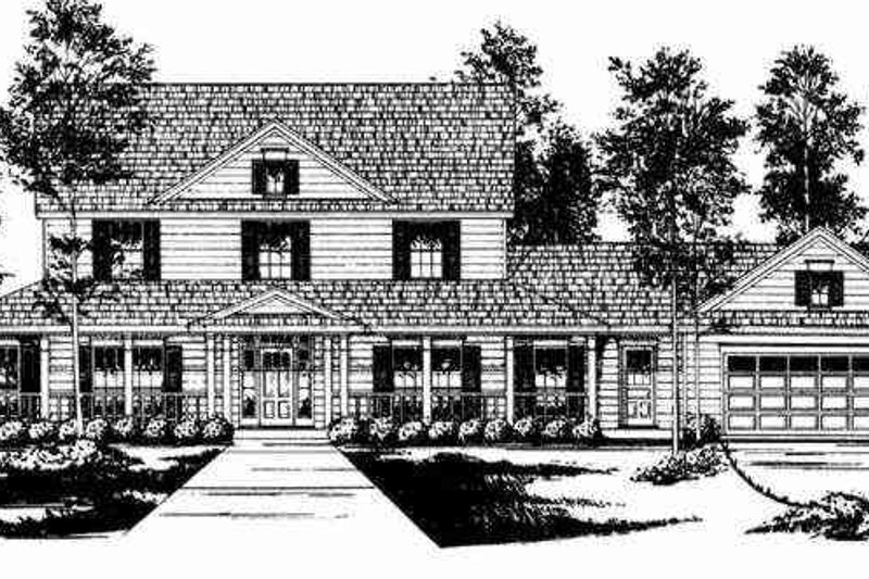 House Plan Design - Exterior - Other Elevation 1 for Traditional House Plan #40-151 - 4 bed, 3.5 bath