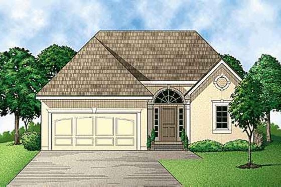 Exterior - Front Elevation for European House Plan #67-315 - 3 bed, 2 bath