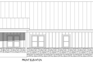 Exterior - Front Elevation 3 for Contemporary House Plan #932-1215 - 3 bed, 2.5 bath