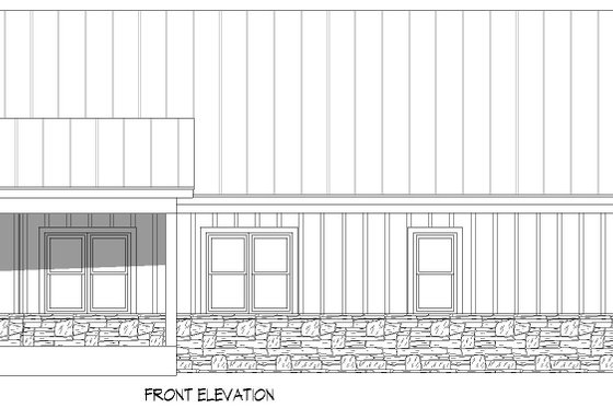 Exterior - Front Elevation 3 for Contemporary House Plan #932-1215 - 3 bed, 2.5 bath