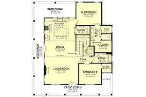 Floor Plan - Main Floor for Country House Plan #430-339 - 4 bed, 3 bath