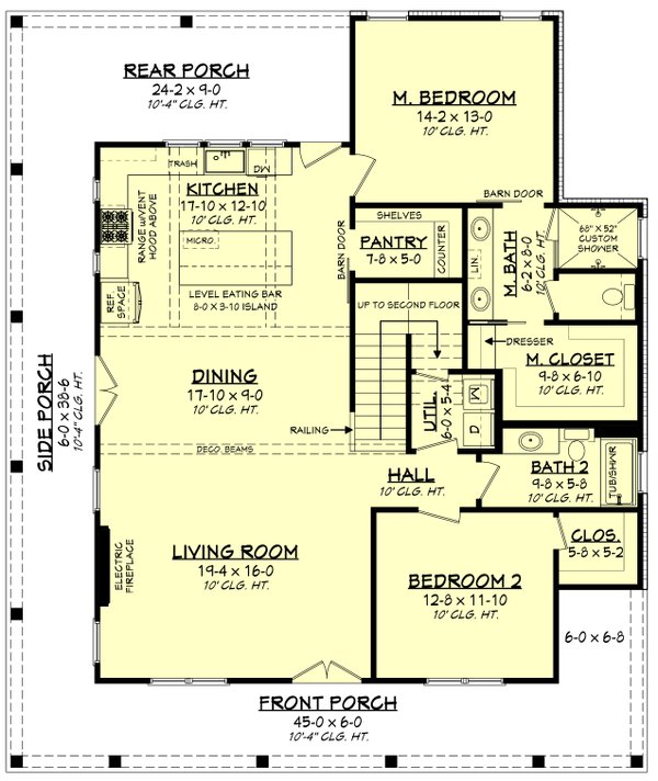 House Design - Country Floor Plan - Main Floor Plan #430-339