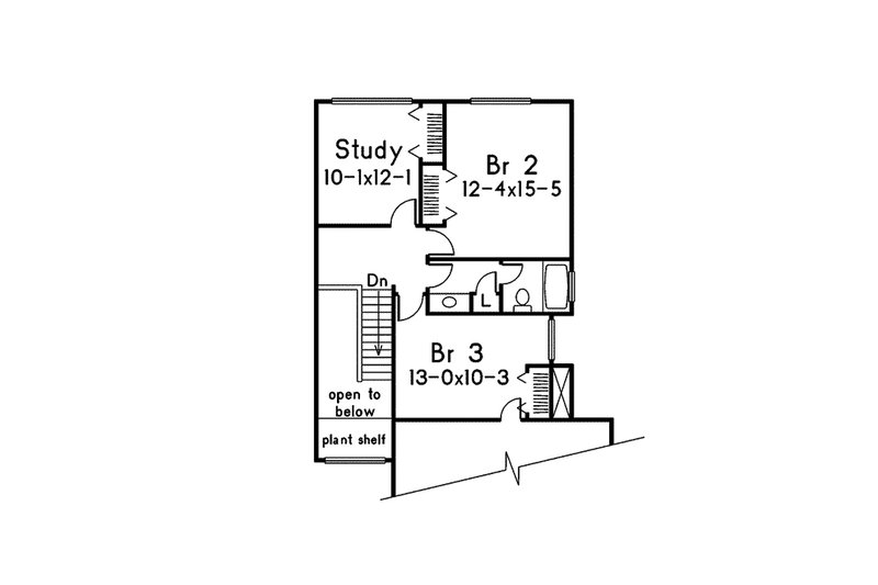 Dream House Plan - Floor Plan - Upper Floor for Modern House Plan #57-672 - 3 bed, 2.5 bath