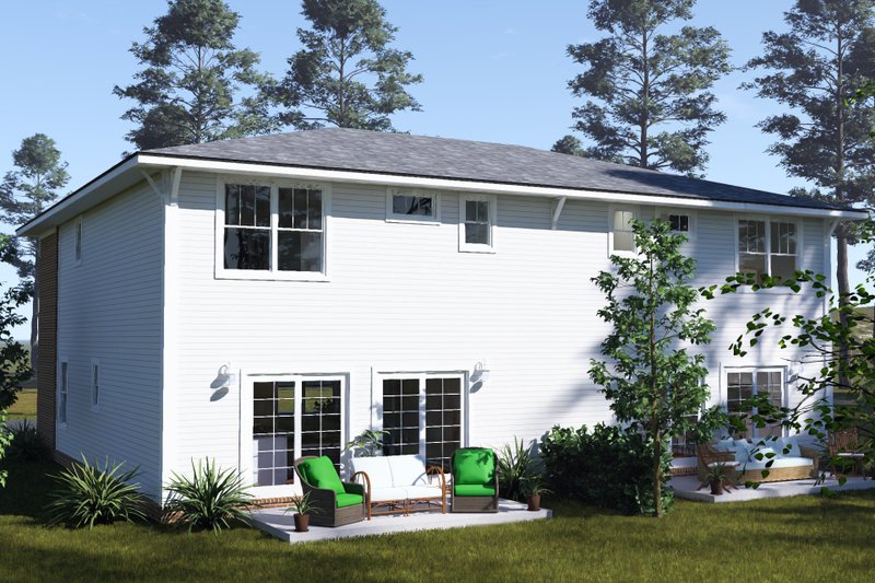 Architectural House Design - Exterior - Rear Elevation for Traditional House Plan #513-2464 - 3 bed, 2.5 bath