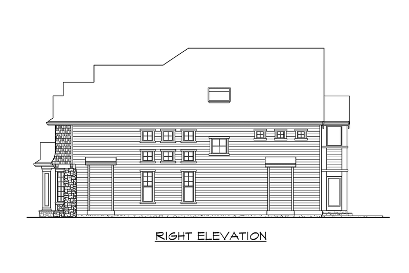 Architectural House Design - Exterior - Other Elevation 3 for Traditional House Plan #132-147 - 4 bed, 2.5 bath