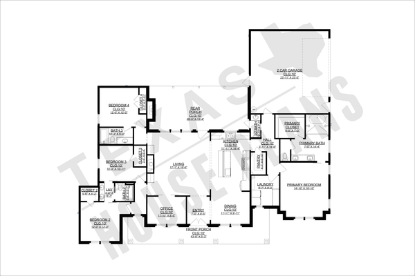 Dream House Plan - Floor Plan - Main Floor for Country House Plan #1127-12 - 4 bed, 3.5 bath