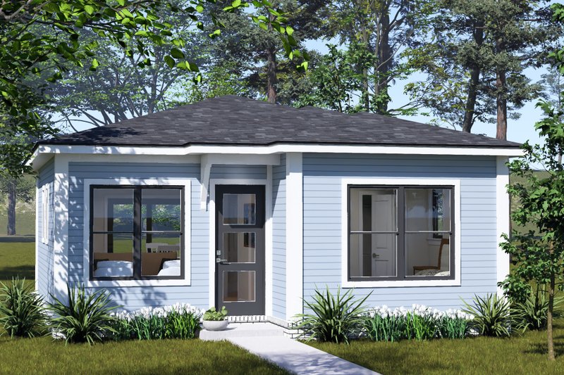 House Blueprint - Exterior - Other Elevation for Modern House Plan #513-2452 - 2 bed, 1 bath