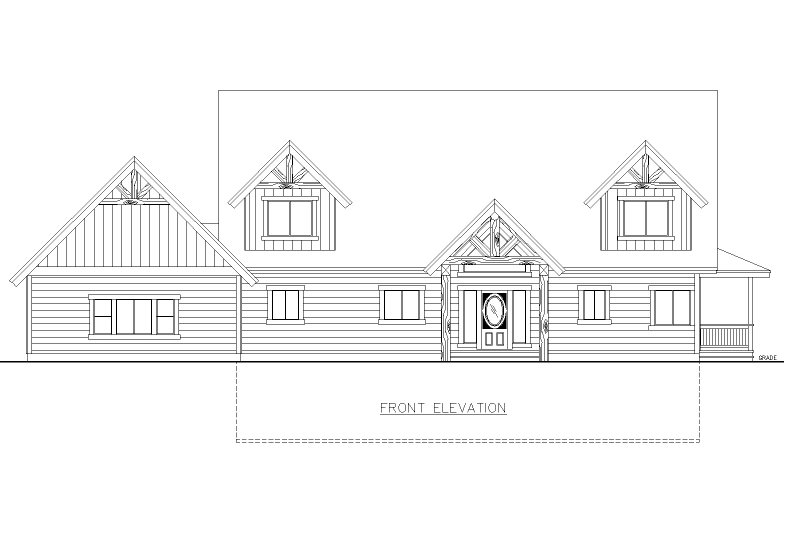 House Design - Exterior - Front Elevation 3 for Craftsman House Plan #117-1045 - 4 bed, 4 bath