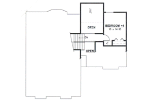 Floor Plan - Upper Floor for Traditional House Plan #67-653 - 4 bed, 2 bath