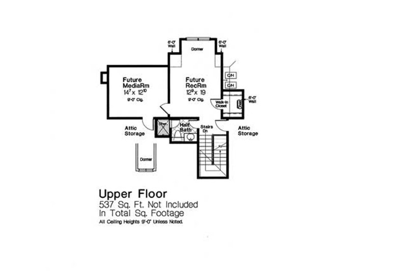 Dream House Plan - Optional Bonus Level